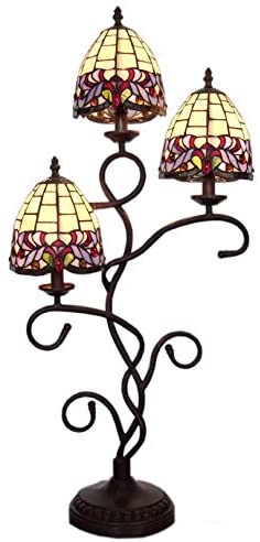 Tiffany-style Three-shade Table Lamp