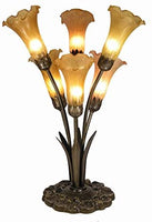 Lilia 5-light Amber Lily 24-inch Tiffany-style Table Lamp