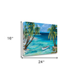 Tropical Beach View 1 Giclee Wrap Canvas Wall Art