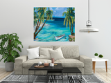 Tropical Beach View 2 Giclee Wrap Canvas Wall Art