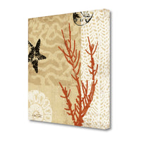 24" Underwater Coral with Starfish and Sandollar 2 Giclee Wrap Canvas Wall Art