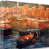 View of Italy Watercolor 1 Giclee Wrap Canvas Wall Art