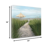 23" Sweet Path to the Beach Giclee Wrap Canvas Wall Art