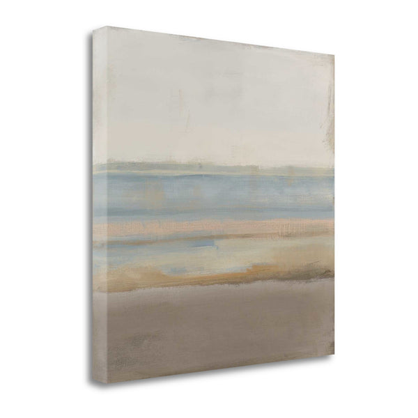 25" Soft Pastel Abstract Beach View Print on Gallery Wrap Canvas Wall Art