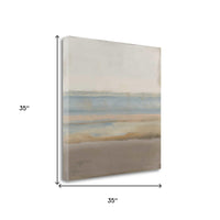 35" Soft Pastel Abstract Beach View Print on Gallery Wrap Canvas Wall Art