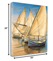 20" Series of Boats with Lateen Sails Giclee Wrap Canvas Wall Art