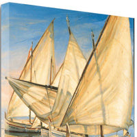 20" Series of Boats with Lateen Sails Giclee Wrap Canvas Wall Art