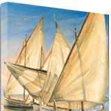 23" Series of Boats with Lateen Sails Giclee Wrap Canvas Wall Art