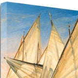 23" Series of Boats with Lateen Sails Giclee Wrap Canvas Wall Art