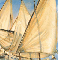 28" Series of Boats with Lateen Sails Giclee Wrap Canvas Wall Art