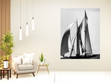 20" Black and White Sailboat Giclee Wrap Canvas Wall Art