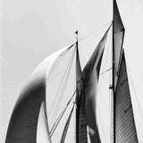 20" Black and White Sailboat Giclee Wrap Canvas Wall Art