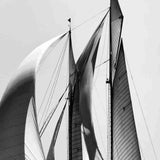 25" Black and White Sailboat Giclee Wrap Canvas Wall Art