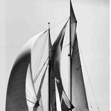 24" Black and White Sailboat Giclee Wrap Canvas Wall Art