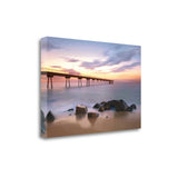 47" Majestic Coastal Ocean Pier Giclee Wrap Canvas Wall Art