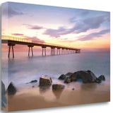 47" Majestic Coastal Ocean Pier Giclee Wrap Canvas Wall Art