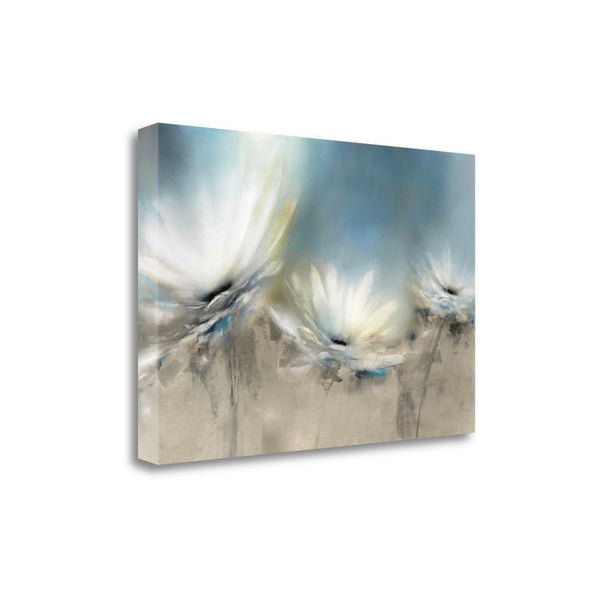 39" Whimsical White Daisies Print on Gallery Wrap Canvas Wall Art