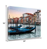 24" Venice Italy Sunset View 1 Giclee Wrap Canvas Wall