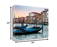 34" Venice Italy Sunset View 3 Giclee Wrap Canvas Wall