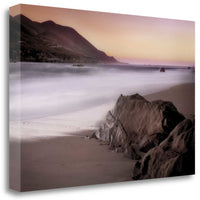 Sunset Over Mountains and Beach 2 Giclee Wrap Canvas Wall Art