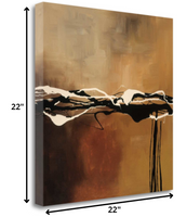 22" Abstract Shades of Brown 2 Giclee Wrap Canvas Wall Art