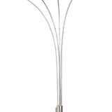 Four Light Curved Silver Floor Lamp