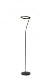 Black Metal Floor Lamp with Halo Shade