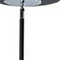 Black Metal Floor Lamp with Saucer Shade