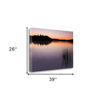 39" Breath Taking Sunrise over the Lake Gallery Wrap Canvas Wall Art