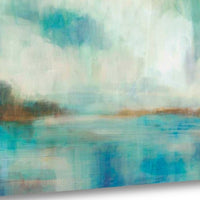 Abstract Watercolor Waterview 2 Giclee Wrap Canvas Wall Art