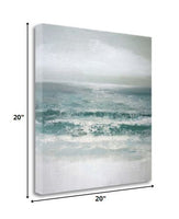 20" Gushing Ocean Waves Giclee Wrap Canvas Wall Art