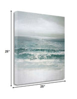 25" Gushing Ocean Waves Giclee Wrap Canvas Wall Art