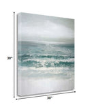 30" Gushing Ocean Waves Giclee Wrap Canvas Wall Art