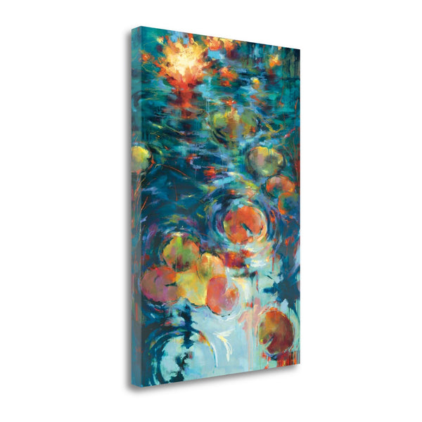 20" Abstract Colorful Pond 2 Giclee Wrap Canvas Wall Art