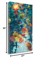 27" Abstract Colorful Pond 4 Giclee Wrap Canvas Wall Art