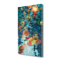 27" Abstract Colorful Pond 4 Giclee Wrap Canvas Wall Art