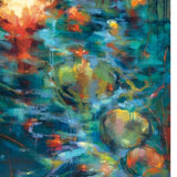 27" Abstract Colorful Pond 4 Giclee Wrap Canvas Wall Art