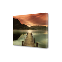 39" Gorgeous Sunset over the Lake Giclee Wrap Canvas Wall Art