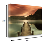 47" Gorgeous Sunset over the Lake Giclee Wrap Canvas Wall Art