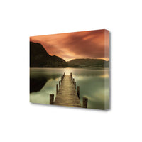 47" Gorgeous Sunset over the Lake Giclee Wrap Canvas Wall Art