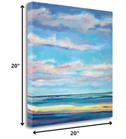 20" Colorful Painted Sky Giclee Wrap Canvas Wall Art