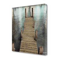 Small Dock on the Water 2 Giclee Wrap Canvas Wall Art
