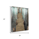 Small Dock on the Water 2 Giclee Wrap Canvas Wall Art