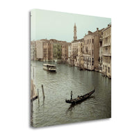 25" Venetian Grand Canals with GondolaGiclee Wrap Canvas Wall Art.