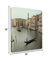 25" Venetian Grand Canals with GondolaGiclee Wrap Canvas Wall Art.