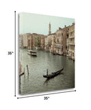 25" Venetian Grand Canals with GondolaGiclee Wrap Canvas Wall Art.