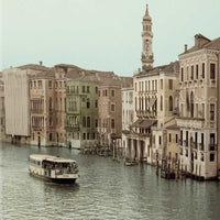 25" Venetian Grand Canals with GondolaGiclee Wrap Canvas Wall Art.