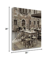 25" Authentic Venetian Café Giclee Wrap Canvas Wall Art