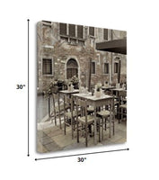 25" Authentic Venetian Café Giclee Wrap Canvas Wall Art