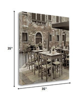 25" Authentic Venetian Café Giclee Wrap Canvas Wall Art